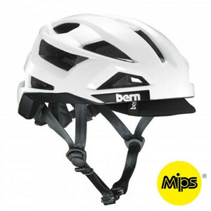 bern バーン FL-1 VISOR Mips ヘルメット Lサイズ Gloss White BE-BM10M21GWTV-04