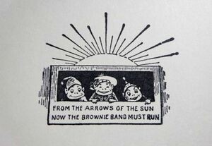 海外輸入スタンプ　　ドイツ製 　　陽気なブラウニー 　太陽　日の出　精霊　小人　クリングスタンプ　ラバースタンプ