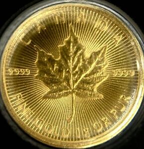 【ご紹介します!】カナダ 2023年メイプルリーフ純金貨 1g 造幣局密封パック 個体番号入 未流通貨 純金の重み現物資産の貴重さを是非①