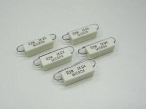 ★☆（管RG020） MICRON セメント抵抗 3W 1kΩ 5本セット / NOS Wirewound Resistors 5pcs☆★