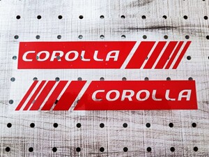 COROLLA ステッカー 2枚セット【レッド】カローラクロス フィールダー ツーリング スポーツ ハイブリッド GR ドアミラー サイドステップ等