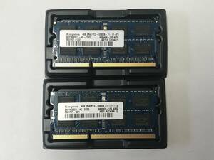 【格安100円スタート】Kingston PC3-12800S（DDR3-1600）4GB×2枚=8GB　