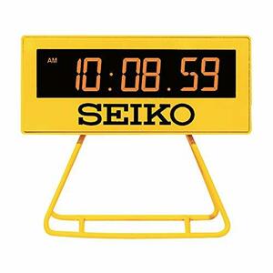 セイコークロック 目覚まし時計 置き時計 デジタル ミニタイマークロック 黄色 93×104×45mm SQ815Y