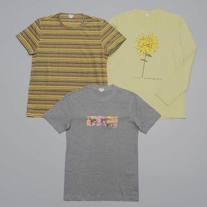 TG5368 Paul Smith ポールスミス/3点セット/半袖パイルTシャツ/長袖Tシャツ/半袖Tシャツ/メンズM/コットン/カットソー/ロンT