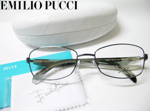 EMILIO PUCCI エミリオ・プッチ 正規品 眼鏡フレーム めがね EP2147 ガンメタル 黒 新品 メガネ 度付き加工可