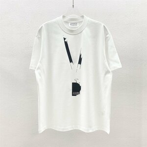 Maison Margiela mm6 メゾン マルジェラ MM6 ロゴ ディテール クルーネック Tシャツ ホワイト Lサイズ