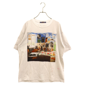 LOUIS VUITTON ルイヴィトン 23AW プリンテッドコットン 半袖 Tシャツ カットソー ホワイト 1ABY43