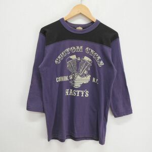 FREEWHEELERS フリーホイーラーズ POWER WEAR フットボールTシャツ 7分丈 プリント カットソー S 10115728