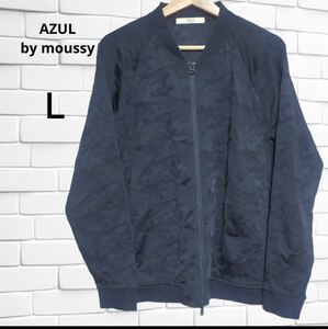 AZUL by moussy MA1 ジャケット ブルゾン Ｌ メンズ服　ジップアップ ジャケット　アズールジャケット　アズールブルゾン　ブラック