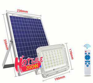 未使用 200W街灯ソーラーライト屋外用 防水 自動点灯 バッテリー残量表示 太陽光発電　防犯ライト　玄関　庭　ガーデンライト投光器 照明