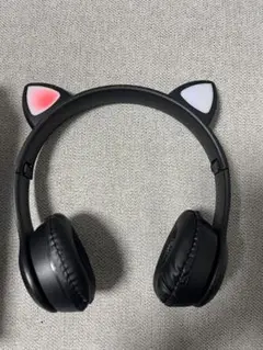 新品　Bluetoothワイヤレス猫耳ヘッドフォン　ヘッドホン　ブラック