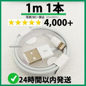 1本 1m iPhone 充電器ライトニングケーブル純正工場取り寄せ品 A+