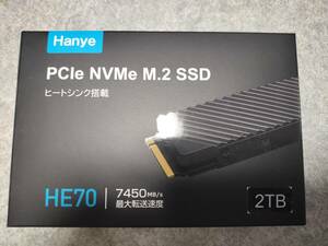 PCle NVMe M.2 SSD ヒートシンク搭載　HE70 最大転送速度　7450MB/s Gen4×4 Hanye 内蔵SSD　2TB