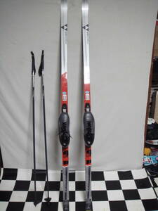 クロスカントリー スキー フィッシャー 184cm ストック135cm ブーツ EU41 25.5cm SNS規格 ストレート