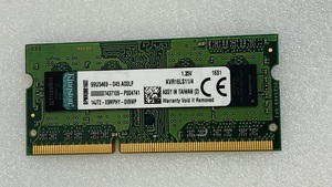 KINGSTON kvr16ls11/4 PC3L-12800S 4GB DDR3L-1600 4GB DDR3L 204ピン Non-ECC/ECC無しメモリ ノートパソコン用メモリ