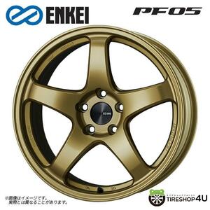 送料無料 ENKEI Performance Line PF05 19インチ 19x8.0J 5/100 +45 G ゴールド 新品ホイール1本価格