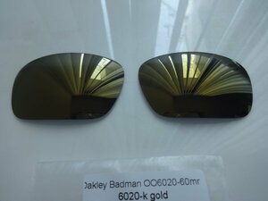 処分価格！★オークリー バッドマン用 カスタム偏光レンズ bronze gold Color Polarized 新品 OAKLEY BADMAN