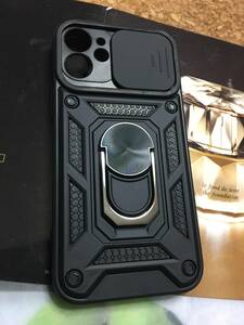 iPhone 12 MINI (5.4インチ) 対応 レンズシルディングプロテクター 耐衝撃性 ケース ブラック A2