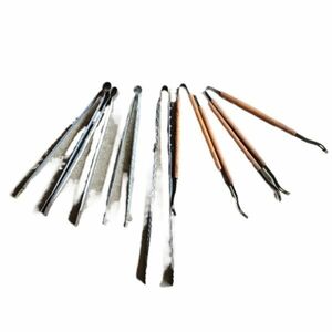 中古、火箸、3種類7本(635)、持ち手木製と金属,40cm、45cm、60cm