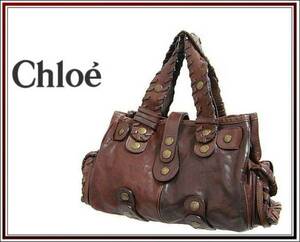 ☆Chloe／クロエ レザーハンドバッグ シルベラード ブラウン送料税込み！