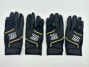 Marucci マルーチ 野球 両手バッティンググローブ ブラック Size-L　2セット まとめ売り