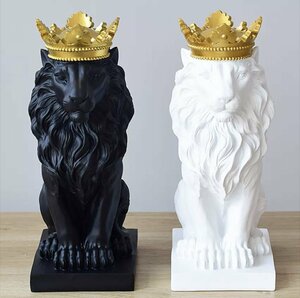 LHH440★全3種類 要1種類選択 百獣の王 獣 王冠 インテリア ライオン ライオン置物 キング 樹脂 装飾 置物 彫像