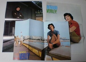 P1352【3ツ折リポスター】ルノー・ヴェルレー Renaud Verley 雑誌切抜 1970年代■■3枚