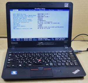起動確認のみ(ジャンク扱い) レノボ ThinkPad X121e CPU:Core i3-2357M RAM:2G HDD:無し (管:KP160
