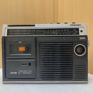 HY0742 昭和レトロ　TOSHIBA 東芝 【RT-2450】通電OK テープ再生NG 本体のみ　現状品　0401