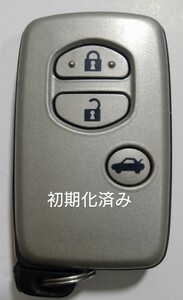 初期化済トヨタ純正 スマートキー 3ボタンクラウン基盤番号271451-5000新品電池サービス25