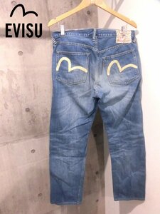 EVISU エヴィス エビス 9103 カモメペイント スリム デニムパンツ W34/ユーズドウォッシュ ジーンズ/メンズ/Right-on ライトオン/日本製