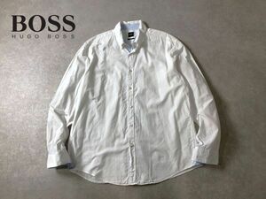 HUGO BOSS●XXLサイズ●SLIM FIT ストライプ柄切替 B.D シャツ●ヒューゴボス●４