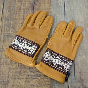 極美品 ペンドルトン PENDLETON Firewood Glove ファイヤー ウッド グローブ 革製 レザー 手袋 キャンプ アウトドア cf04mr-rk26y05313