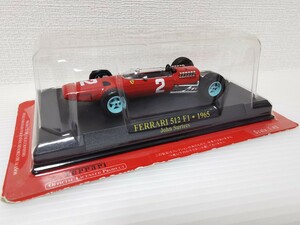 送料220円〜★未開封★ アシェット 公式フェラーリF1コレクション Ferrari 512 F1 1965 John Surtees 1/43スケール ミニカー