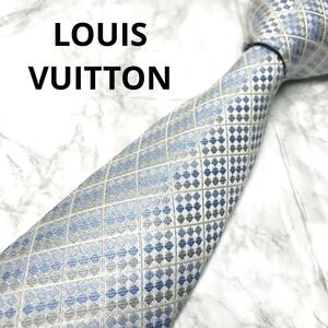 LOUISVUITTON ルイヴィトン ネクタイ　ブルー