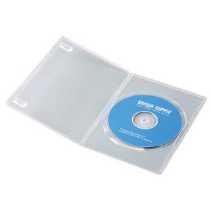 スリムDVDトールケース 1枚収納 10枚セット クリア 一般的なセルDVDの半分の厚さ7mm サンワサプライ DVD-TU1-10CLN 送料無料 新品