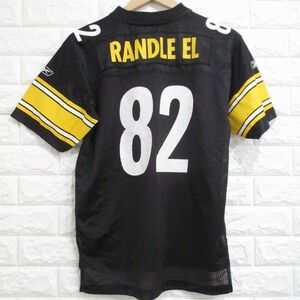 【リーボック製】NFL ピッツバーグ・スティーラーズ◆RANDLE EL #82 フットボールシャツ◆L(ユースサイズです)