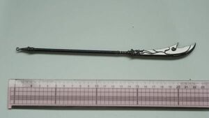 134　中国古代ミニー兵器（関羽の刀B）　W12　合金　パッケージ破損あり　A1　
