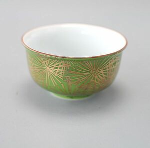 ご飯茶碗 碗 緑金菊 ch110