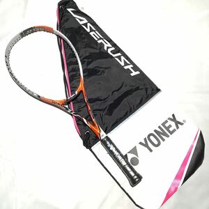 【1円スタート】★新品☆ラケット★ ソフトテニス YONEX ヨネックス レーザーラッシュ1V オレンジ XFL0 フレームのみ 専用ケース付き