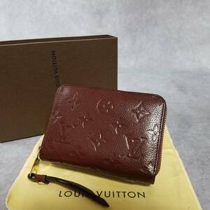 【良好】VUITTON　ルイヴィトン モノグラム　アンプラント ポルトフォイユ スクレット コンパクト　二つ折り財布　保存箱　ジッピー M93429