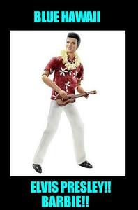 ★エルヴィス プレスリー バービー ドール ブルー ハワイ 人形 Elvis Presley Blue Hawaii Barbie ムービー ukulele