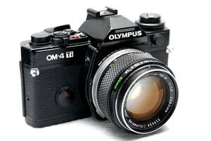OLYMPUS オリンパス製 昔の高級一眼レフカメラOM-4Tiボディ+（純正50mm高級レンズ1.4付）希少品 ジャンク
