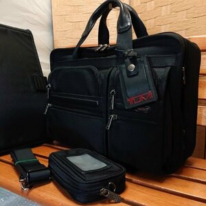 【超極美品】TUMI トゥミ【26141D4】 ブリーフケース ショルダーバッグ ビジネスバッグ エクスパンダブル かばん 拡張 PCケース・ポーチ付