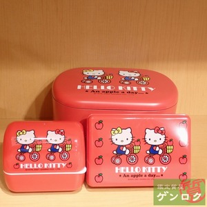 【中古】 Hello Kitty ハローキティ キティちゃん レトロ 重箱　お弁当箱　サンドイッチケース 3点セット 2000年・2001年製 【質屋】