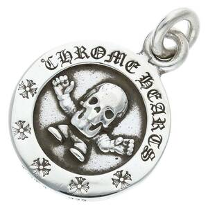 クロムハーツ Chrome Hearts MEDAL FT HARRIS TTR/メダルフォティ シルバーネックレストップ 中古 OS06