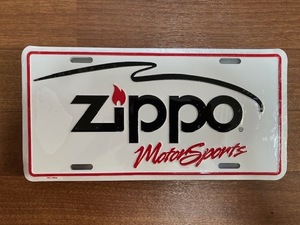 Zippo Vintage "MotorSports" メタルサイン(白） 新品未使用品！