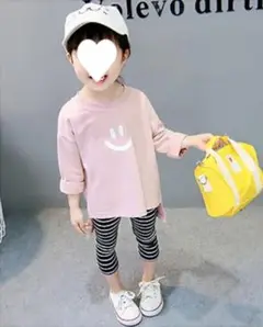 【ラスト1点】100 キッズ ロンT ピンク 女の子 韓国 子供服 おしゃれ