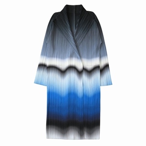 極美品 12AW プリーツプリーズ PLEATS PLEASE イッセイミヤケ ISSEY MIYAKE オーロラ プリーツ加工 ロング カーディガン ジャケット 2