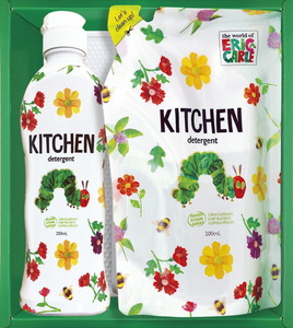 春の贈り物ギフト　キッチン洗剤セット はらぺこあおむし 食器洗剤（250ml）・食器洗剤詰替用（200ml）×各1